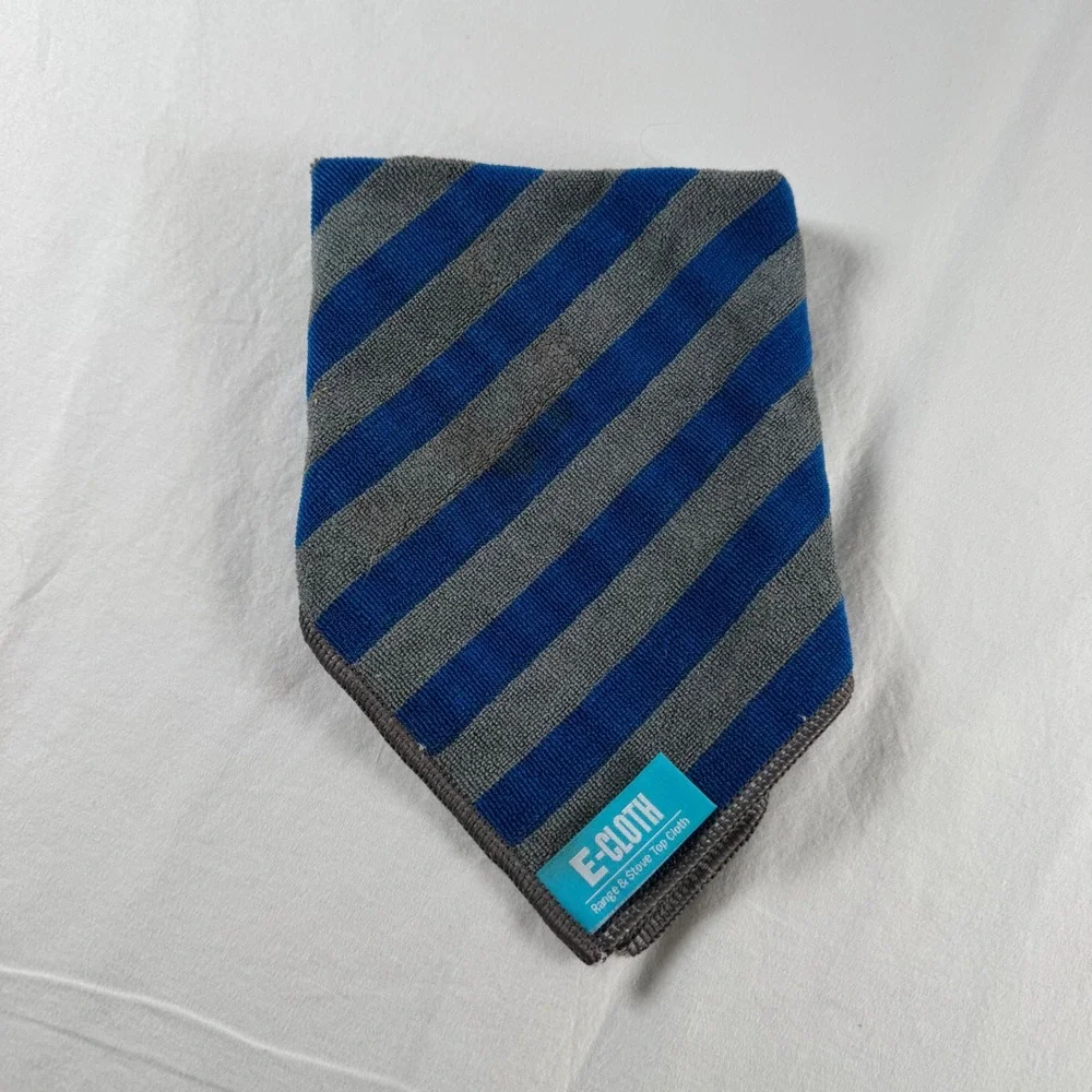 E-Cloth Blue Gray Striped Microfiber Range & Stove Top Cloth NWOT